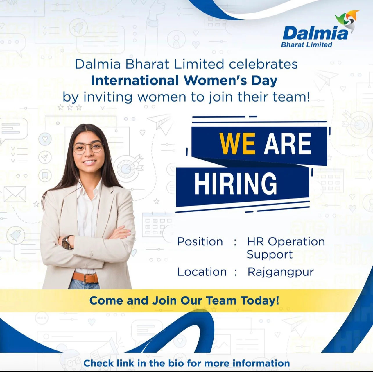 HR Operations Hiring on Women's Day - Dalmia Cement
