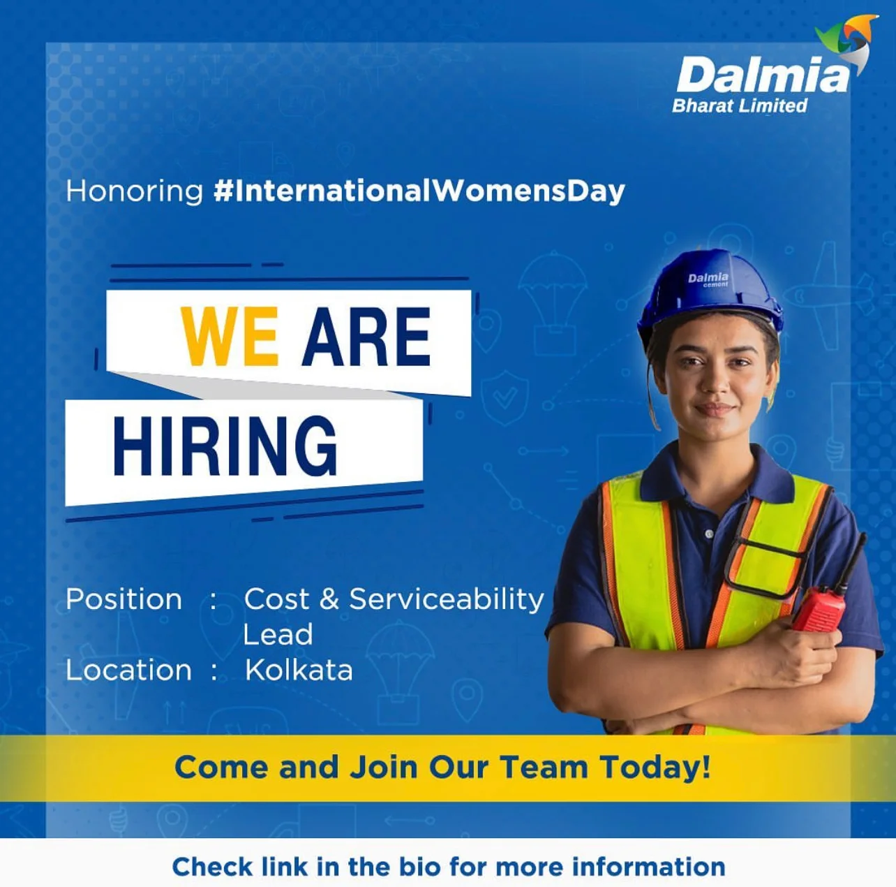 Serviceability Lead Hiring on Women's Day - Dalmia Cement